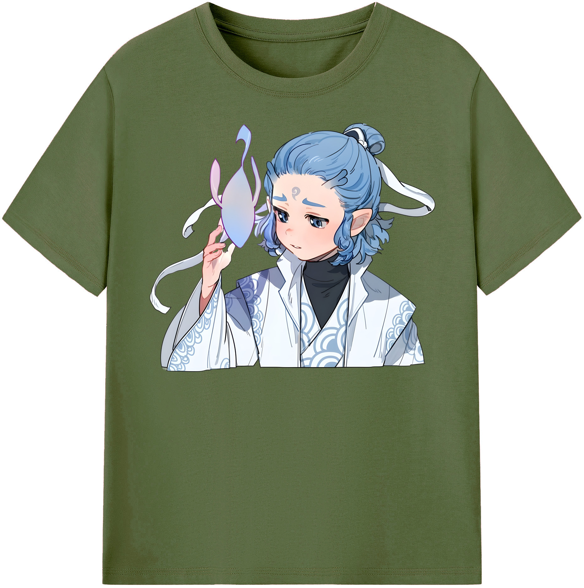 （画像用） Ne Zha 2 ナタ 魔童の大暴れ 綿100％半袖Tシャツ（フロントプリント）